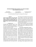 Power distribution system analysis of urban electrified railways