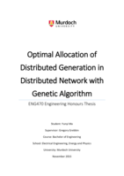 Optimal allocation of distributed generation in distributed network with genetic algorithm
