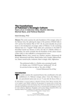 The foundations of Pakistan’s strategic culture: Fears of an irredentist India, Muslim identity, martial race, and political realism