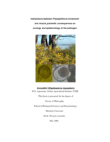 Interactions between Phytophthora cinnamomiand Acacia pulchella: consequences on ecology and epidemiology of the pathogen