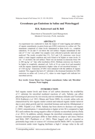 Greenhouse gas emissions in saline and waterlogged