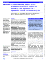 Role of maternal mental health disorders on stillbirth and infant mortality risk: A protocol for a systematic review and meta-analysis