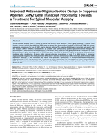Improved antisense oligonucleotide design to suppress aberrant SMN2 gene transcript processing: Towards a treatment for spinal muscular atrophy