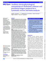 Auditory electrophysiological assessments of Alzheimer’s disease and preclinical stages: Protocol for a systematic review and meta-analysis