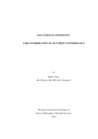 Salvation in continuity: A reconsideration of Matthew's soteriology