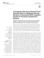 A polygenic risk score derived from episodic memory weighted genetic variants is associated with cognitive decline in preclinical Alzheimer’s disease