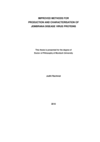 Improved methods for  production and characterisation of  Jembrana disease virus proteins