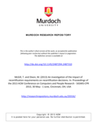 An investigation of the impact of recertification requirements on recertification decisions