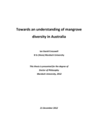 Towards an understanding of mangrove diversity in Australia