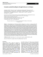 Genomics-assisted breeding for drought tolerance in chickpea