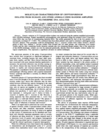 Molecular characterization of Cryptosporidium isolates from humans and other animals using random amplified polymorphic DNA analysis