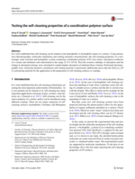 Testing the self-cleaning properties of a coordination polymer surface