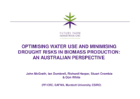 Optimising water use and minimising drought risks in biomass production