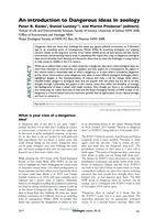 An introduction to Dangerous ideas in zoology