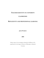 Teacher identity in university classrooms: reflexivity and professional learning