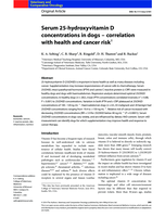 Serum 25-hydroxyvitamin D concentrations in dogs - correlation with health and cancer risk