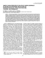 Genetic characterization of isolates of Giardia duodenalis by enzyme electrophoresis: Implications for reproductive biology, population structure, taxonomy, and epidemiology