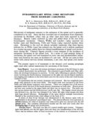 Intramedullary spinal cord metastasis from mammary carcinoma