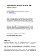 Monitoring bacterial water quality in rainwater tanks using the H2S method. Rainwater Harvesting Workshop – A new paradigm to meet milennium development goals and sustainability