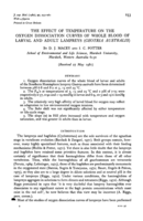 The effect of temperature on the oxygen dissociation curves of whole blood of larval and adult lampreys (Geotria australis)