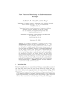 Fast pattern-matching on indeterminate strings
