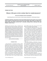 Misuse of the peer-review system: time for countermeasures?