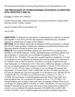 The prevalence of hyperlipidemia in patients co-infected with hepatitis C and human immunodeficiency virus
