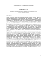 Composting of wastewater biosolid