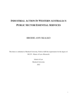 Industrial action in Western Australia's public sector essential services