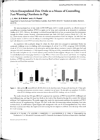 Micro-encapsulated zinc oxide as a means of controlling post-weaning diarrhoea in pigs