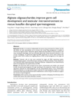 Alginate oligosaccharides improve germ cell development and testicular microenvironment to rescue busulfan disrupted spermatogenesis