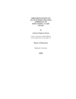Implementation of an outcomes focused approach to education: a case study