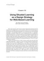 Using situated learning as a design strategy for Web-based learning
