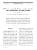 Metazoan community structure in relation to the fractal dimensions of marine macroalgae