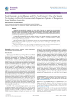 Food forensics in the human and pet-food industry: Use of a simple technology to identify commercially important species of kangaroos from Western Australia