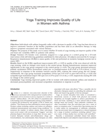 Yoga training improves quality of life in women with asthma