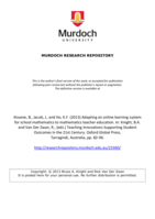 Adapting an online learning system for school mathematics to mathematics teacher education