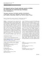 Development and use of genic molecular markers (GMMs) for construction of a transcript map of chickpea (Cicer arietinum L.)