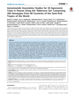 Genomewide association studies for 50 agronomic traits in peanut using the ‘Reference Set’ comprising 300 genotypes from 48 countries of the Semi-Arid Tropics of the World