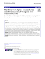 Microbiota from alginate oligosaccharide-dosed mice successfully mitigated small intestinal mucositis