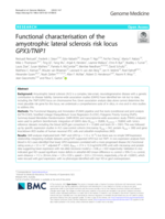 Functional characterisation of the amyotrophic lateral sclerosis risk locus GPX3/TNIP1