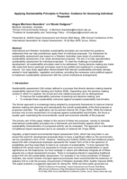 Applying sustainability principles in practice: guidance for assessing individual proposals