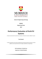 Performance evaluation of Perth PV systems