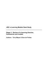 Review of e-learning theories, frameworks and models. JISC e-learning models study report