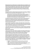 Reducing green tape or rolling back IA in Australia: What are found jurisdictions up to?