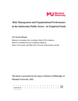 Risk management and organisational performance in the Indonesian public sector: An empirical study