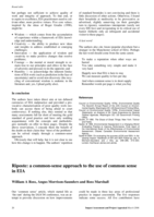 Round table: Common sense in environmental impact assessment: it is not as common as it should be(with responses and a riposte)