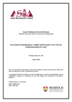 Neo-Liberal Globalisation, Conflict and Security: New Life for Authoritarianism in Asia?