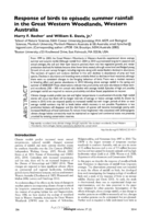 Response of birds to episodic summer rainfall in the Great Western Woodlands, Western Australia