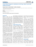 Intermittent hypoxic resistance training: does it provide added benefit?